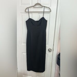 Marella x MaxMara Elegant Black Spaghetti Strap Dress